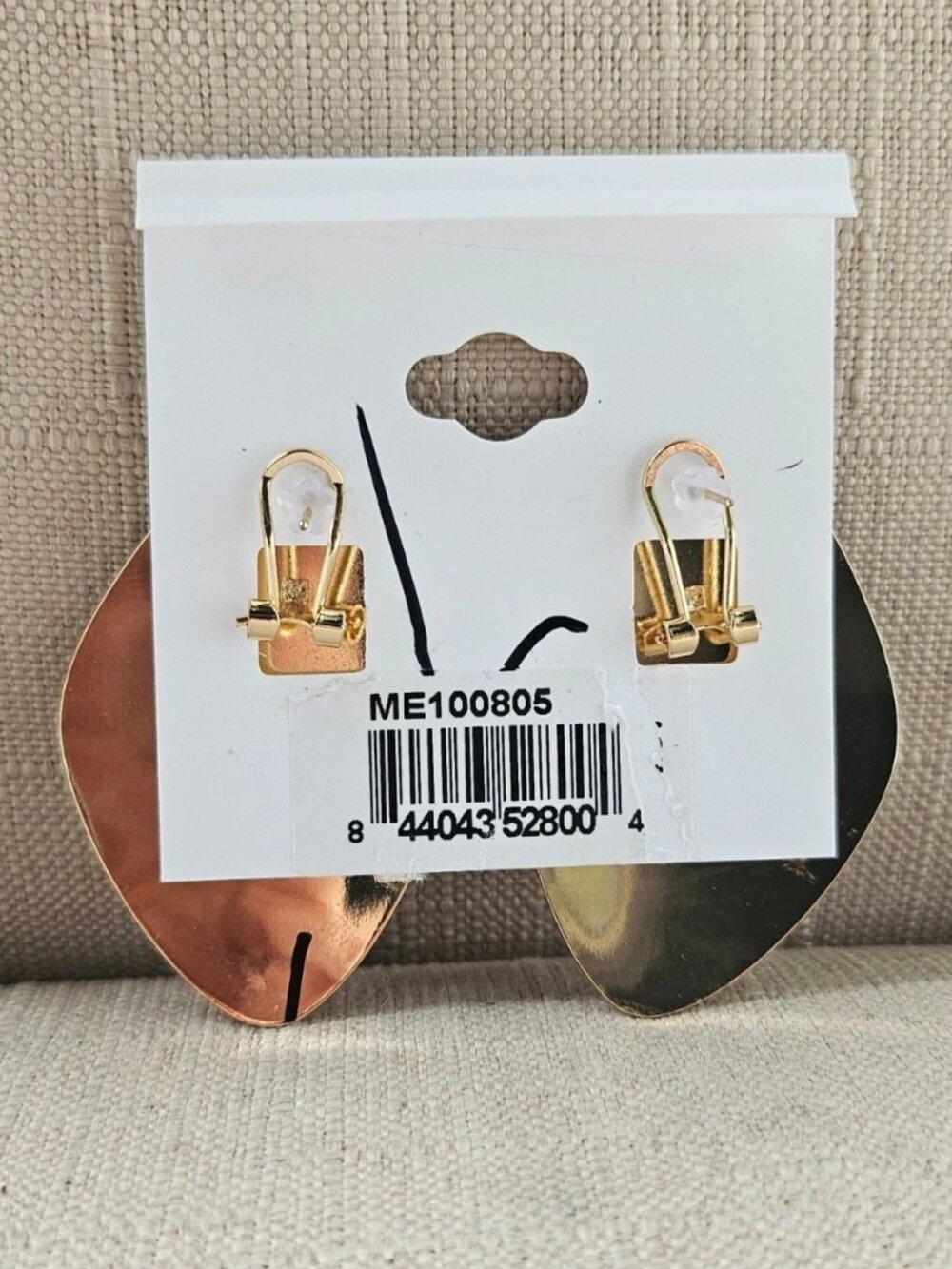 Natasha Women Earrings Gold Tone Fashion Jewelry Clip On Drop Down Earrings NWT - Picture 14 of 14